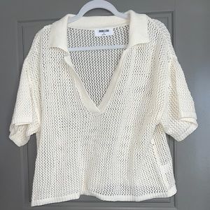 Double Zero Crochet Top White M/L